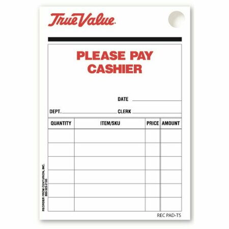 CENTURION TV Pay Cashier Pad, 5PK REC.PAD-TV